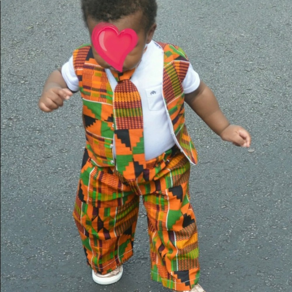 Baby boy African/kente dress (New) never worn